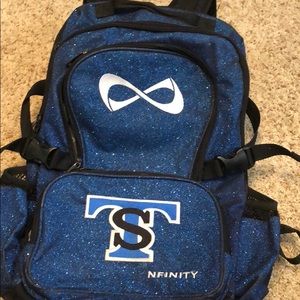 Twist & Shout blue sparkle nfinity backpack